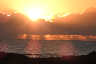 Winter sunrise from Looe Island