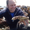 Matt Slater looks happy with his Edible crab