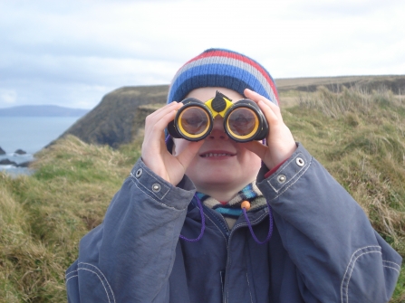 Wildlife Watch - A budding young birdwatcher, photo by Ruth Williams