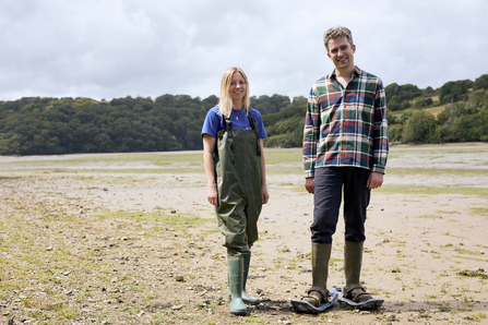 Sophie Pipe, Seagrass Officer at Cornwall Wildlife Trust and William Gee, Head of Sustainability at Seasalt