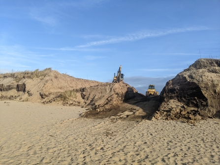 Excavation works at Formby