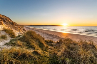 Sunset at Cornwall Wildlfe Trust's Upton Towans nature reserve by Ben Watkins