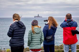 Volunteers at a Sea watch in Falmouth, image by Hedvika Michnova