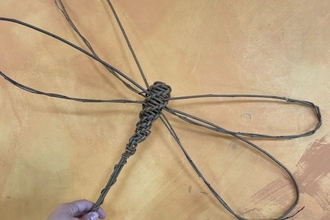 A willow weaving of a dragonfly