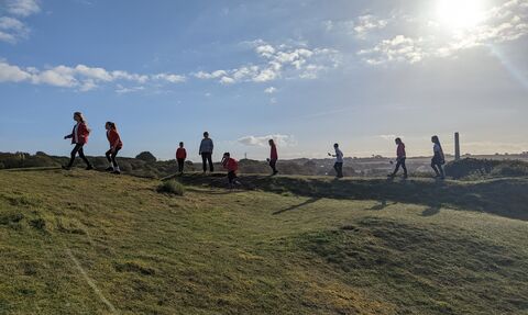 School at Upton Towans nature reserve