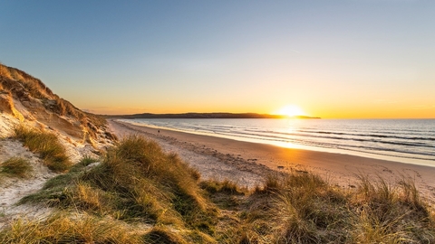 Sunset at Cornwall Wildlfe Trust's Upton Towans nature reserve by Ben Watkins