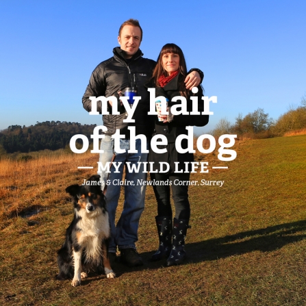 James and Claire with their dog on a reserve