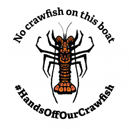 No crawfish on this boat sticker