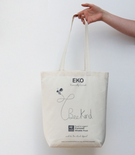 Cornwall Wildlife Trust is delighted to announce a new partnership with St Just based clothing company Earth Kind Originals (EKO). EKO has kindly designed and produced a stylish new tote bag inspired by Cornwall’s bees, with all the proceeds going to the Trust’s Bee Kind appeal.