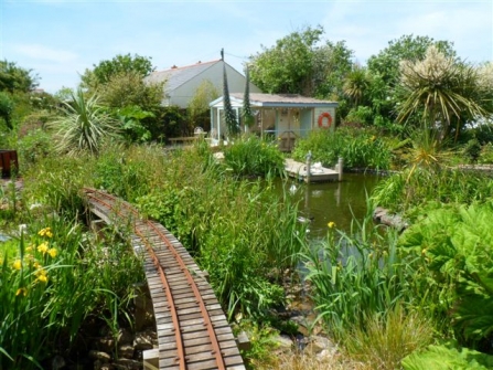 Ride the train through Wildflower Garden