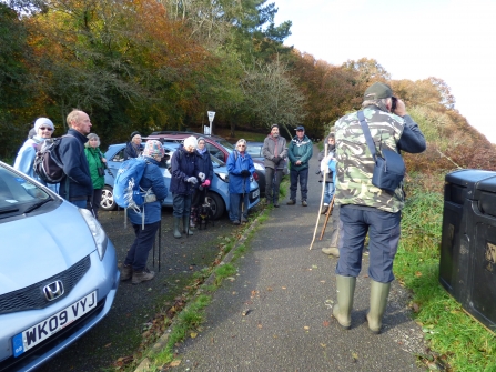 Derek Spooner was our expert quide to interesting birds – including kingfishers – on the estuary (and in the woods).