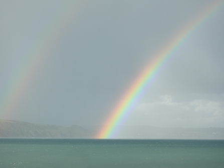 Rainbow over the mainland