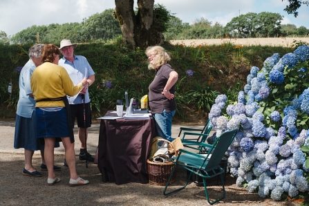 Volunteer welcome visitors to Trenarth - Ben Mostyn