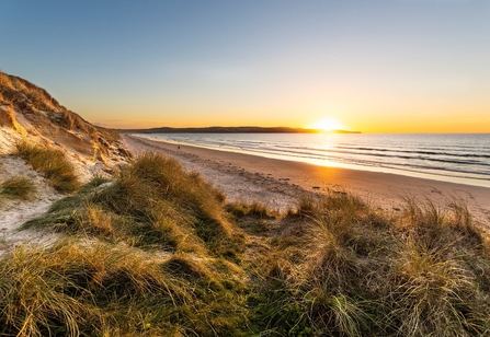 Sunset at Cornwall Wildlfe Trust's Upton Towans nature reserve by Ben Watkins