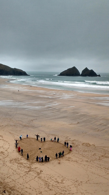 Holywell Beach sand heart