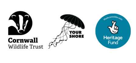 Cornwall Wildlife Trust, Your Shore, National Lottery Heritage Fund logos