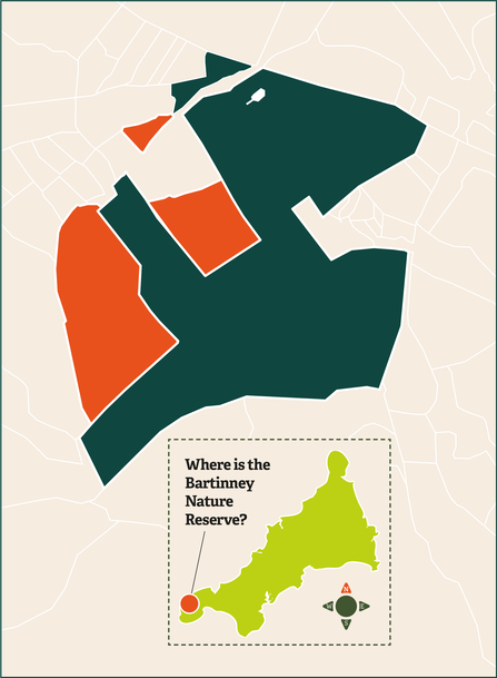 How the additional 53 acres will fit into Bartinney nature reserve