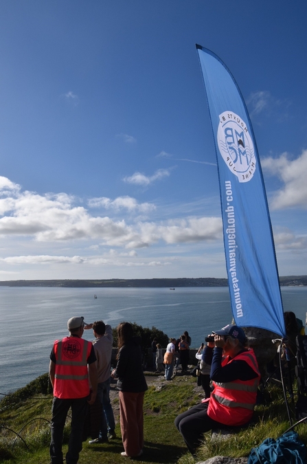 A group of people taking part in a Seaquest Survey at St Michael's Mount