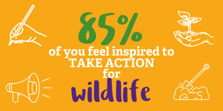 85% of you feel inspired to take action for wildlife