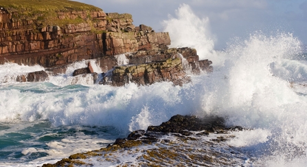 Waves on rocks