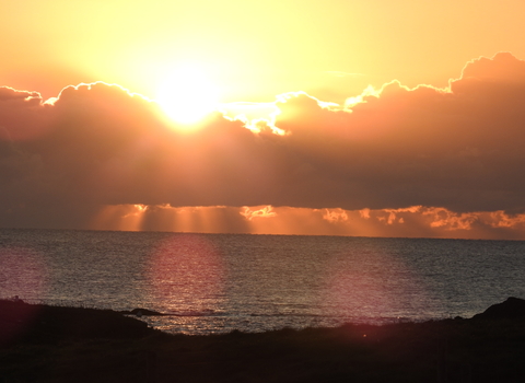 Winter sunrise from Looe Island