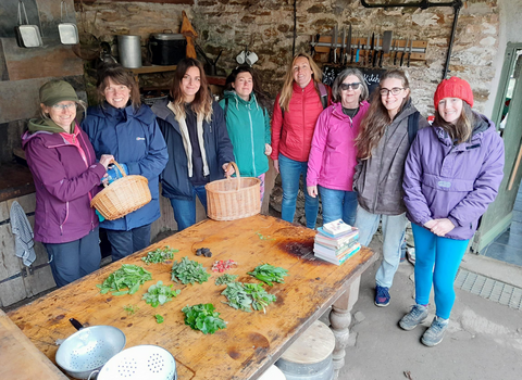 Participants on a foraging walk for wellbeing