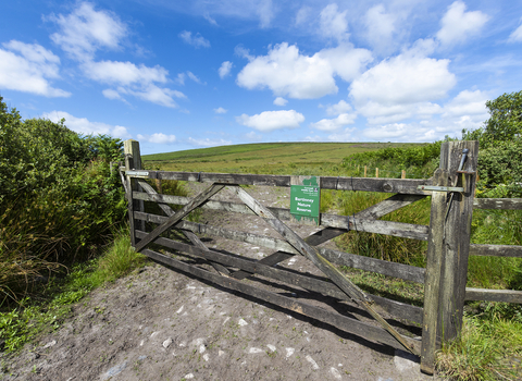 Gate at Bartinney nature reserve